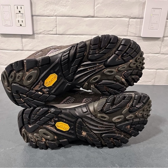 Merrell Moab Ventilator sz 7 gray black waterproof hiking shoes - Picture 14 of 15
